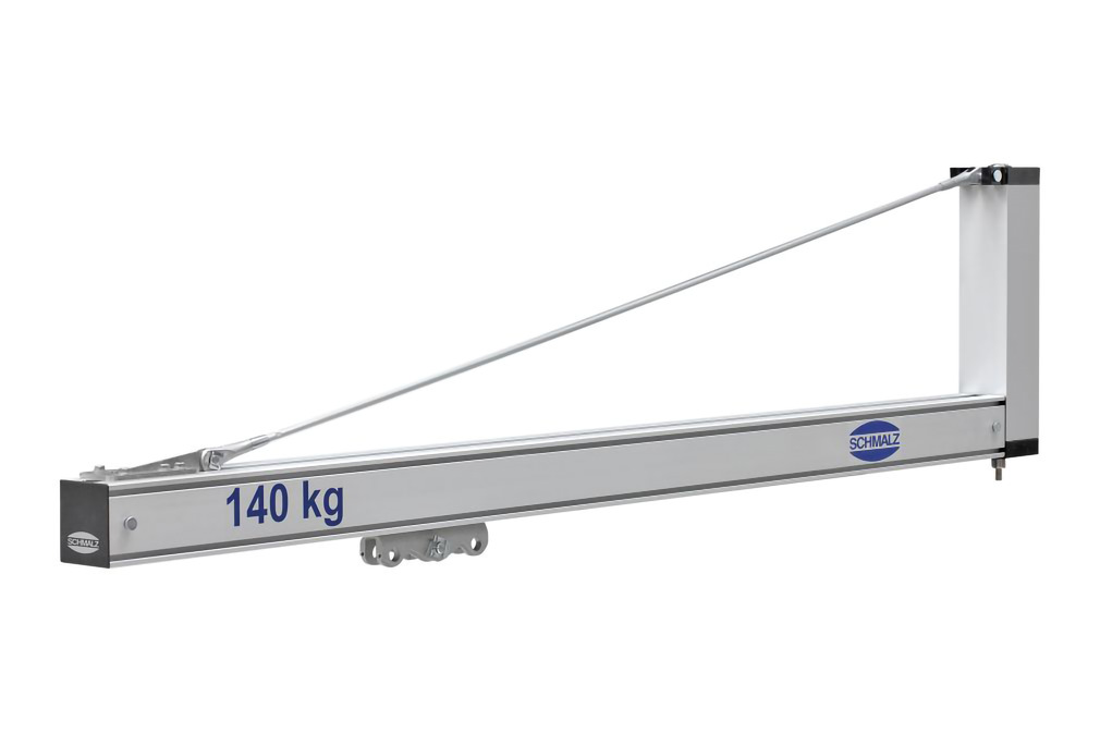 Aluminum jib minimizes the force required