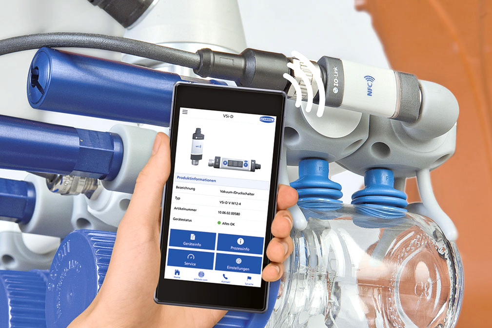 Direct communication speeds up the parameterization and start of operations of intelligent existing and new devices such as the VSi series vacuum and pressure switch.