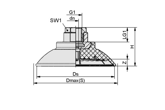 SAG 45 NBR-60 G3/8-IG