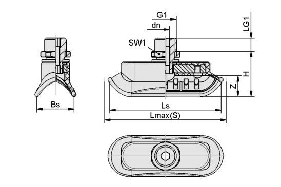SAOK 70x25 NBR-60 G1/4-AG