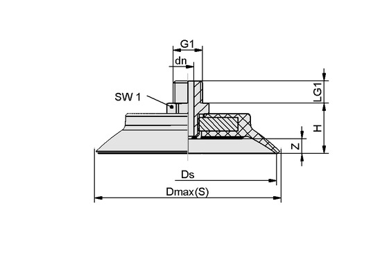 SUF 60 NBR-55 G1/4-AG