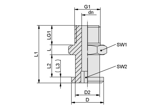 SA-NIP N014 G1/4-AG DN600