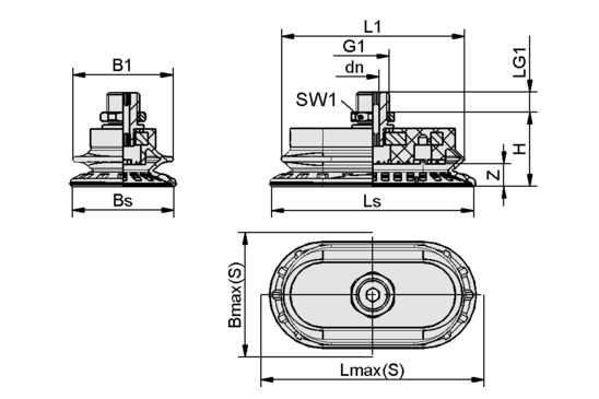 SAOB 80x40 HT2-65 G1/4-AG