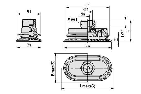 SAOB 80x40 HT1-60 G3/8-IG