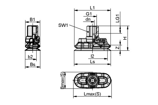 SPOB1f 80x35 SI-55 G1/4-IG