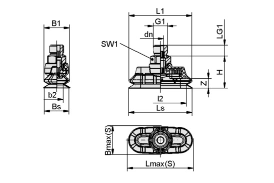 SPOB1f 80x35 SI-55 G1/4-AG
