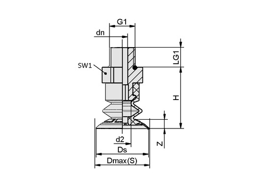 SFB1 15 EPDM-45 G1/8-AG