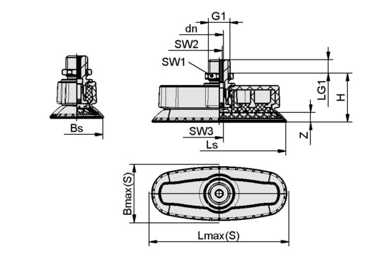 SAOXM 80x30 ED-85 G3/8-AG